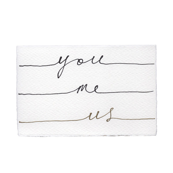 You Me Us Card