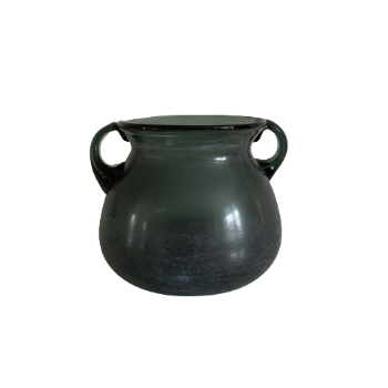 Grey Glass Urn Vase