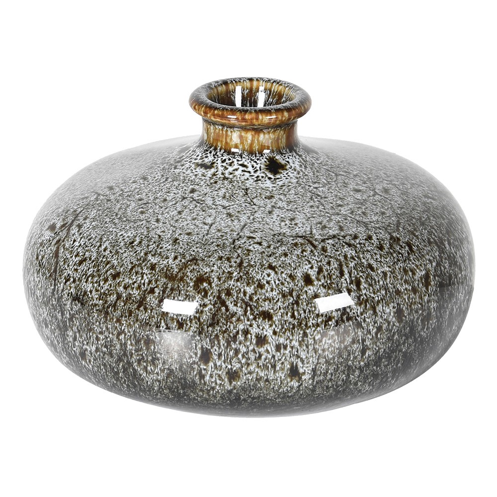 Dark Green/Grey Ceramic Vase