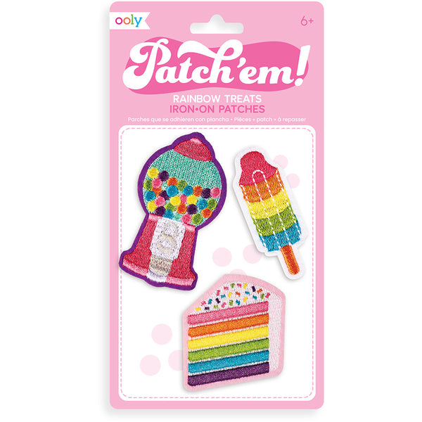 Ooly Patch Em Iron On Patches Set Of 3 – Rainbow Treats