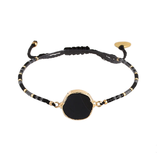 Pietra Round Bracelet Black