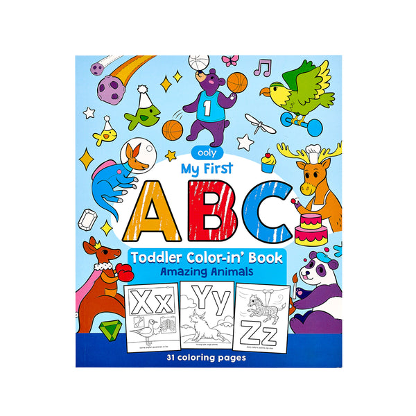 Ooly Toddler Color-in Book – Abc Amazing Animals