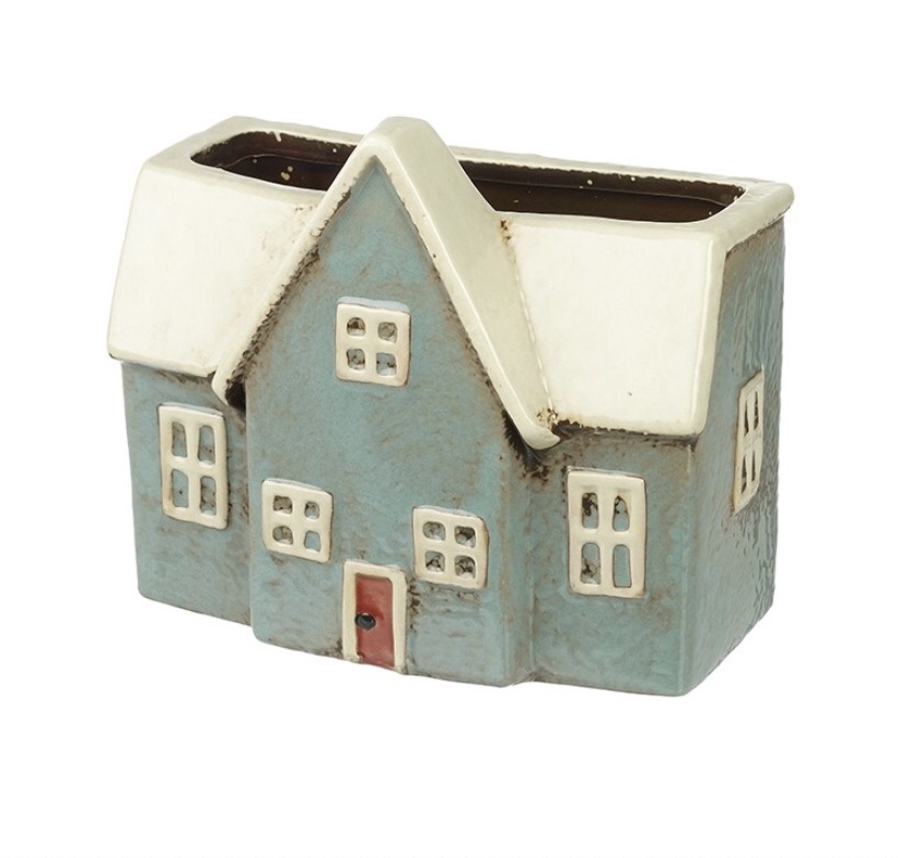 Small Ceramic House Planter