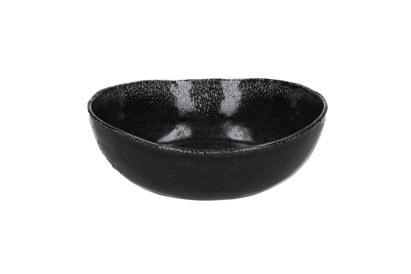 Pomax Set of 6 Porcelino Soup Bowls, Stoneware, 20 X H 6 CM - Black