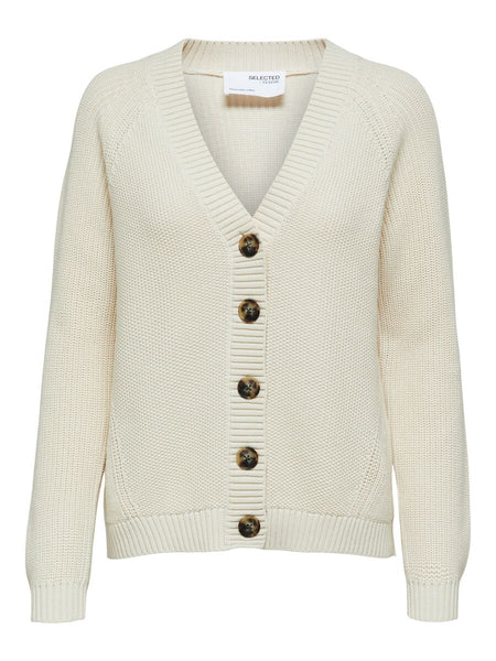 Selected Femme Sira Knitted Cardigan - Birch
