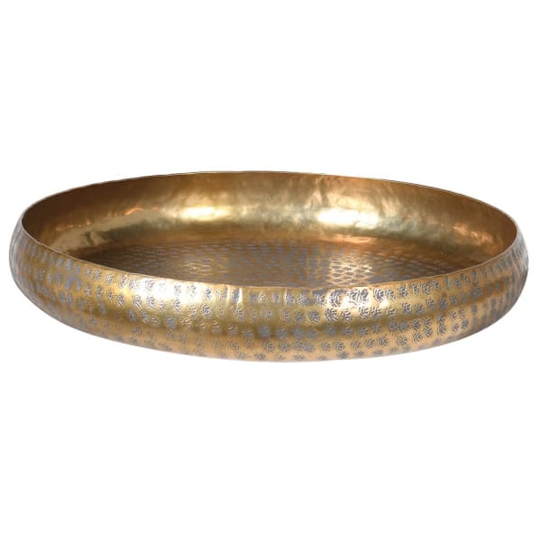 Maitri Antique Brass Round Tray