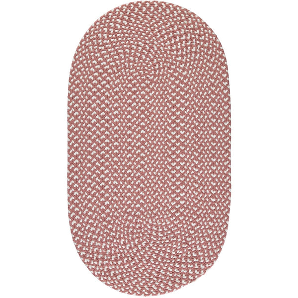 The Braided Rug Company Eco Oval Braided Rug In Dusty Pink 69 X 122cm