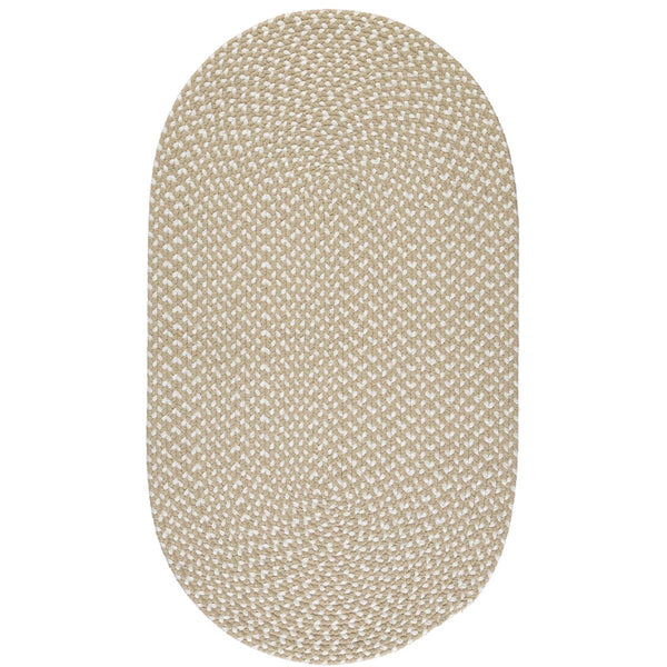 The Braided Rug Company Eco Oval Braided Rug In Putty 92 X 152cm