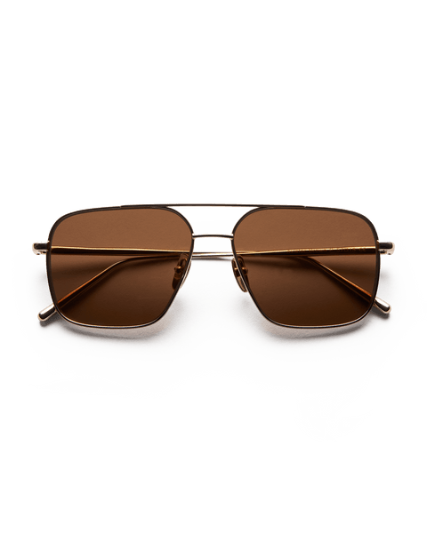 CHIMI Steel Aviator Brown Sunglasses