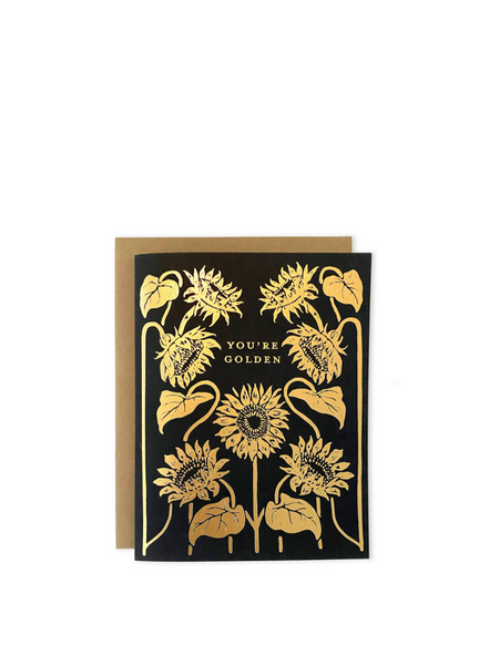 The Wild Wander You're Golden Sunflower Greeting Card