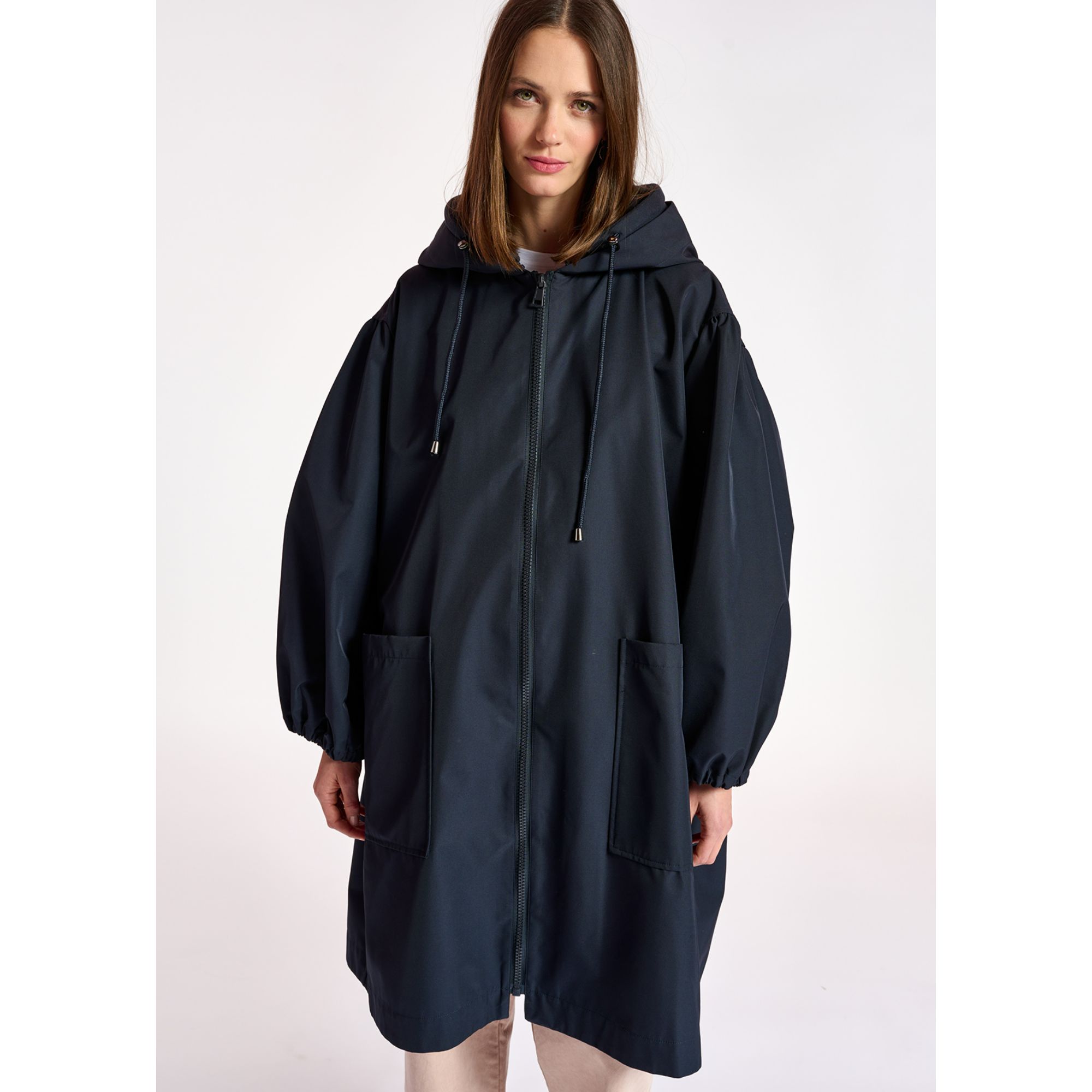 Trouva: Broke Oversized Raincoat in Midnight Blue