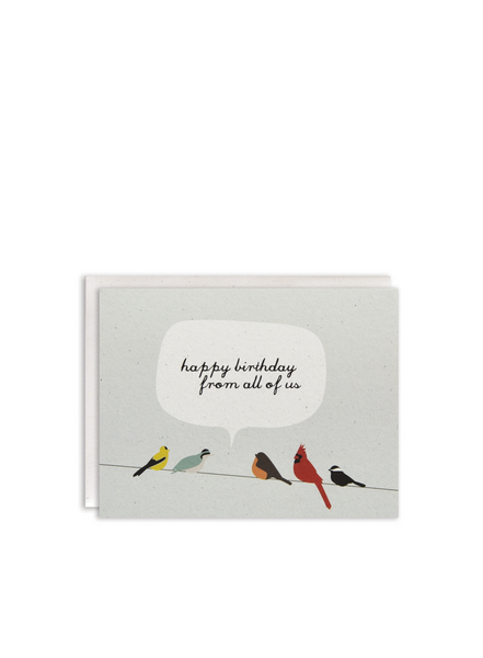 June & December Happy Birthday Birds On A Wire Card