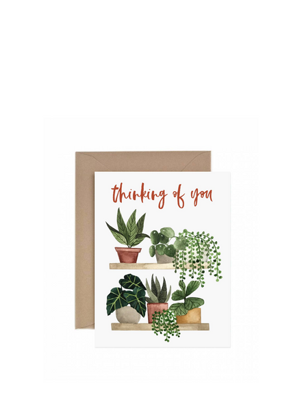 Thinking Of You Plant Shelf Greeting Card