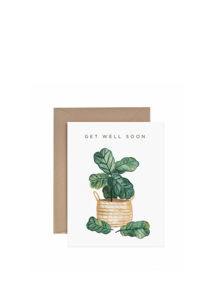 Get Well Soon Fiddle Leaf Fig Greeting Card