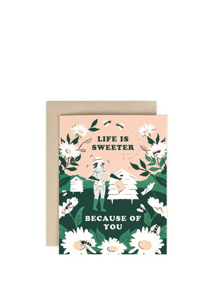 Life Is Sweeter Beekeeper Card