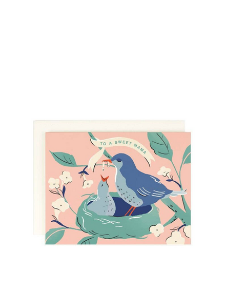 Sweet Mama Baby Bird Card