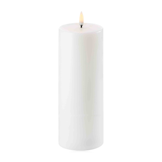 Uyuni  LED Pillar Candle Nordic White 7.8x20cm