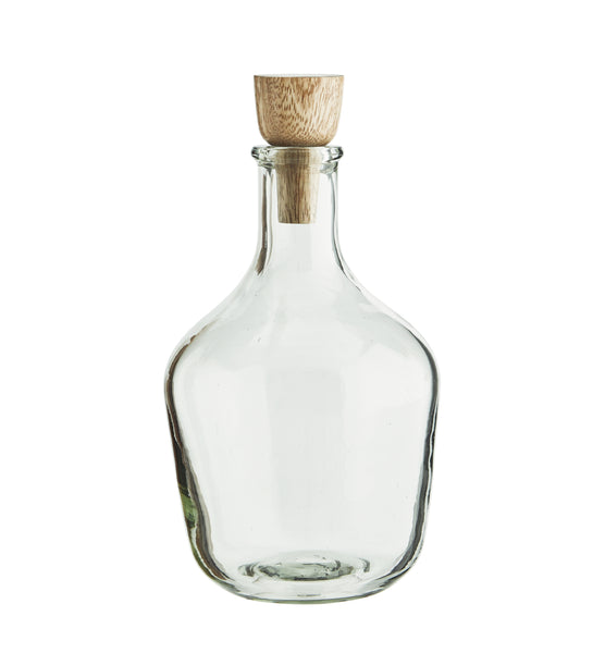 Glass Decanter with Mango Wood Stopper