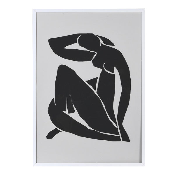 not-specified-wall-art-white-framed-silhouette-lady