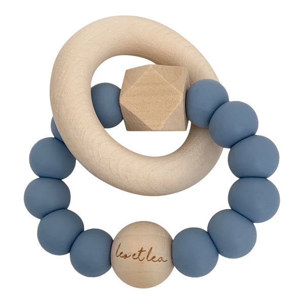 Hexa Baby Teether - Dusty Blue