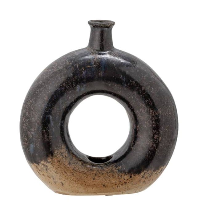 Bloomingville Baldvin Deco Vase Green Stoneware
