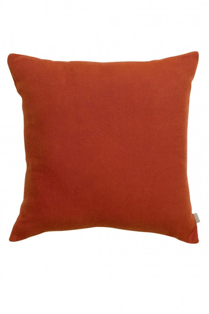 Vivaraise Zeff Plain Linen Cushion In Rooibos