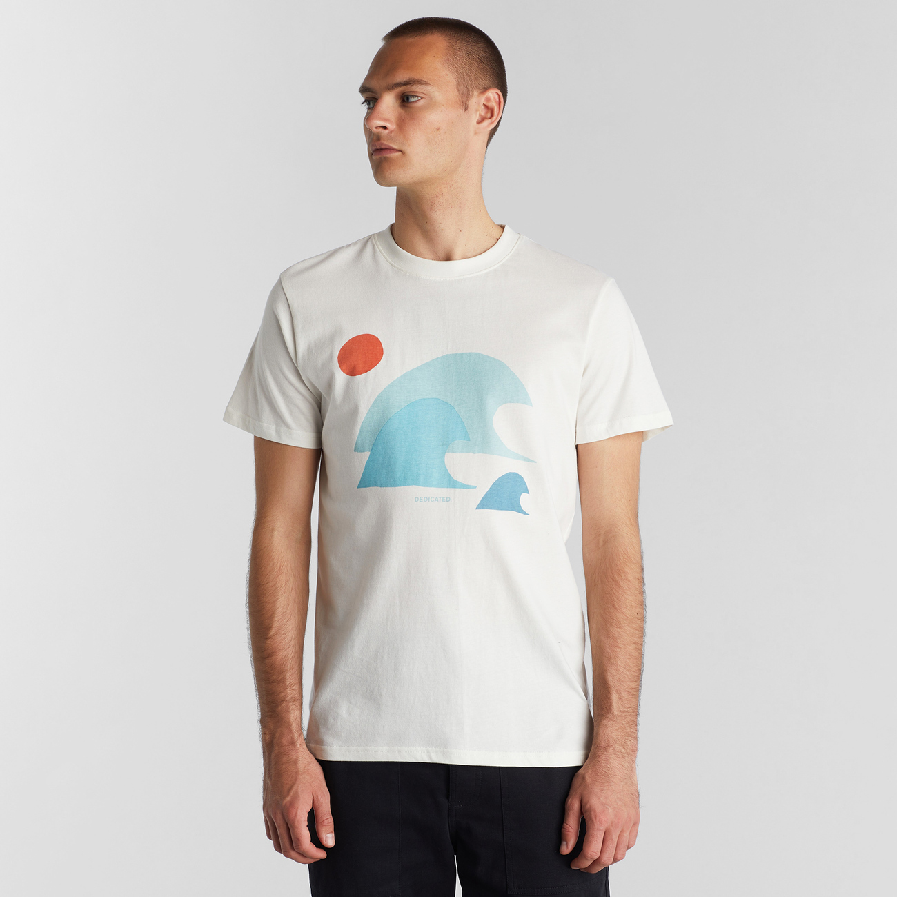 dedicated Off-White Stockholm Cut Waves T-shirt