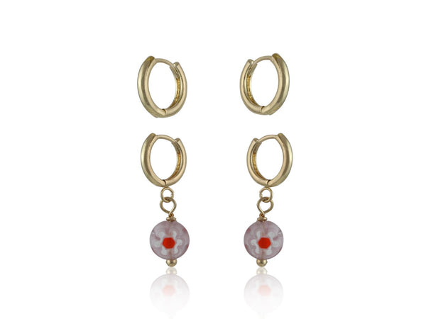 Sonya Tiny Hoop Earrings - Set Of 2