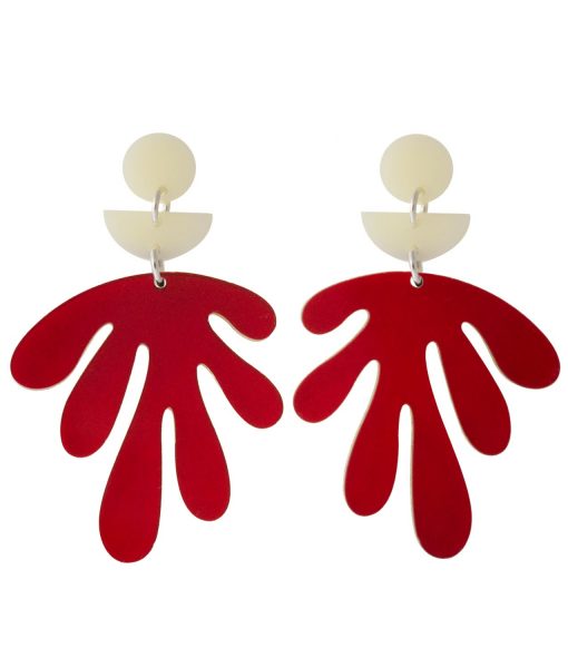 Orella Jewelry Boucles D'oreilles Les Fleurs - Red 