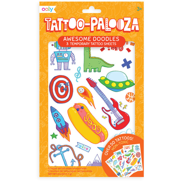 Ooly Tattoo Palooza Temporary Tattoos – Awesome Doodles