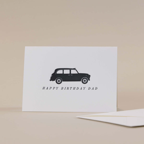 Julia Davey Dad Taxi Letterpress Birthday Card By Artcadia