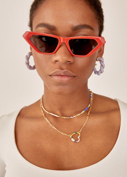 Natalie Cat-eyed Sunglasses Red