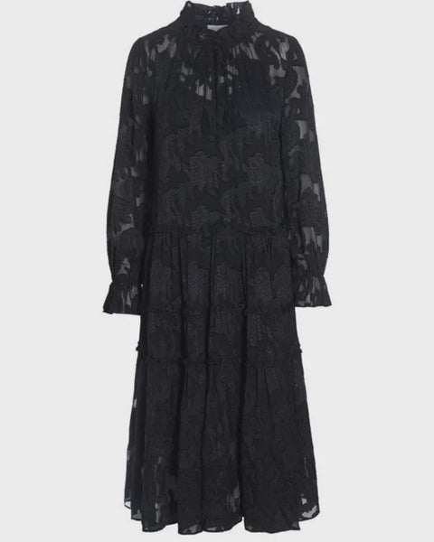 Dea Kudibal Viola Silk Jacquard Dress - Black