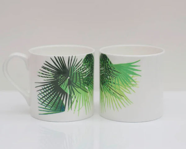 Tropical Leaf Collection Bone China Mug - Fern