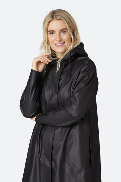 Ilse Jacobsen  Light A-line Raincoat - Black