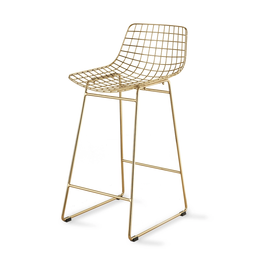 Brass Wire Bar Stool