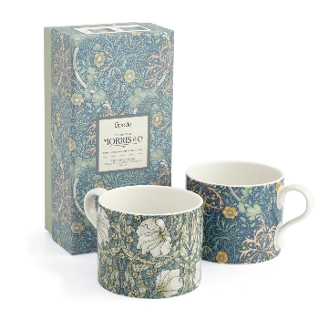  Morris & Co Seaweed Porcelain Mugs Set of 2