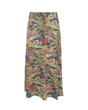 Print Maxi Skirt With Pockets - Heather Pastel