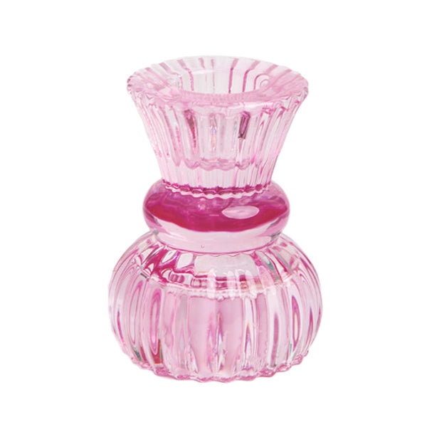 Glass Candle Holder Small | Pink