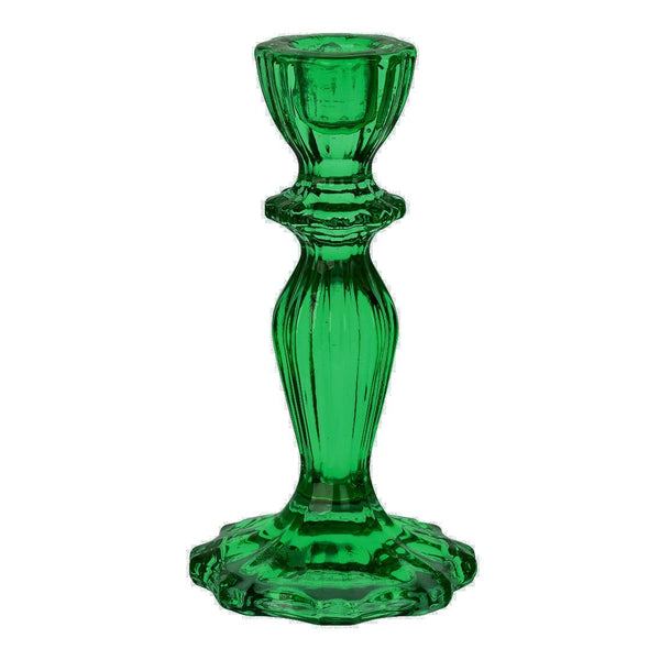 Glass Candle Holder | Dark Green