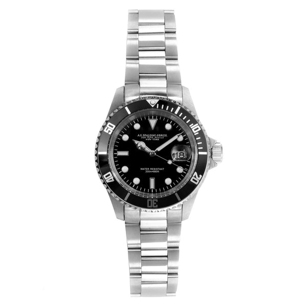 "Black Spalding New Diver Watch&quot