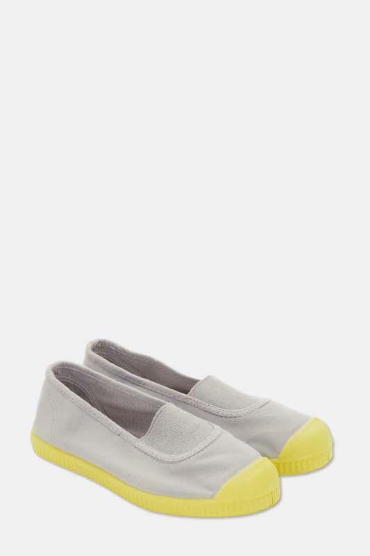 My Little Cozmo Grey and Yellow Harlow Slip On Sneakers