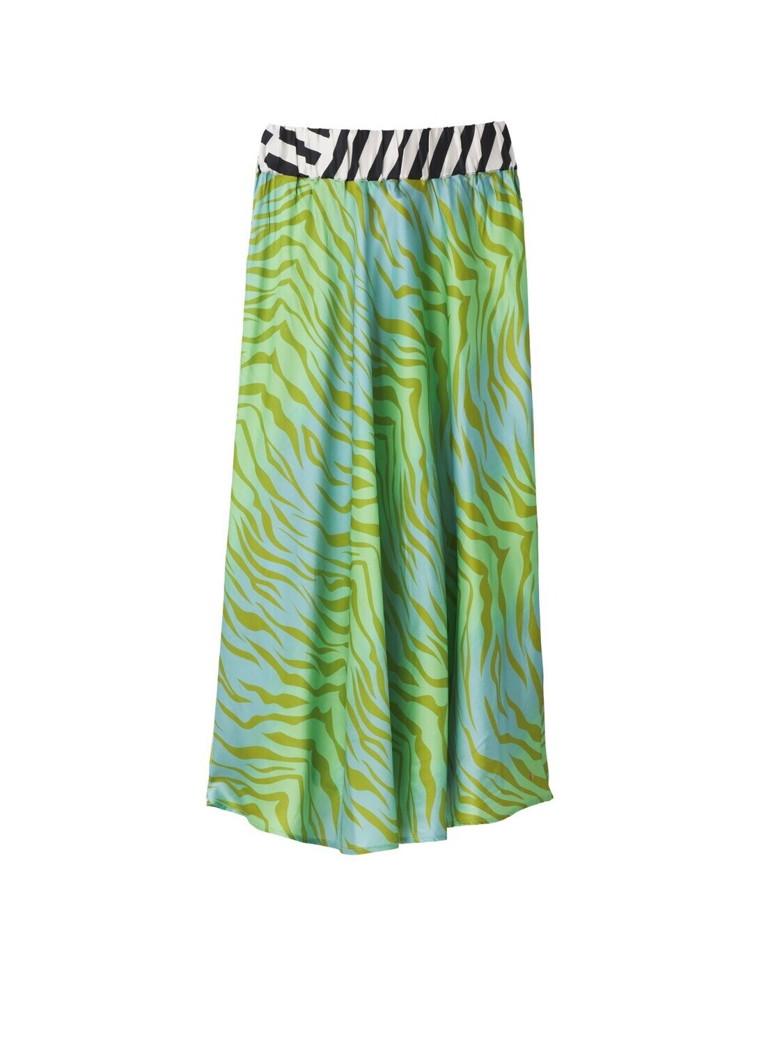 Paradise Green Sara New Tiger Midi Skirt