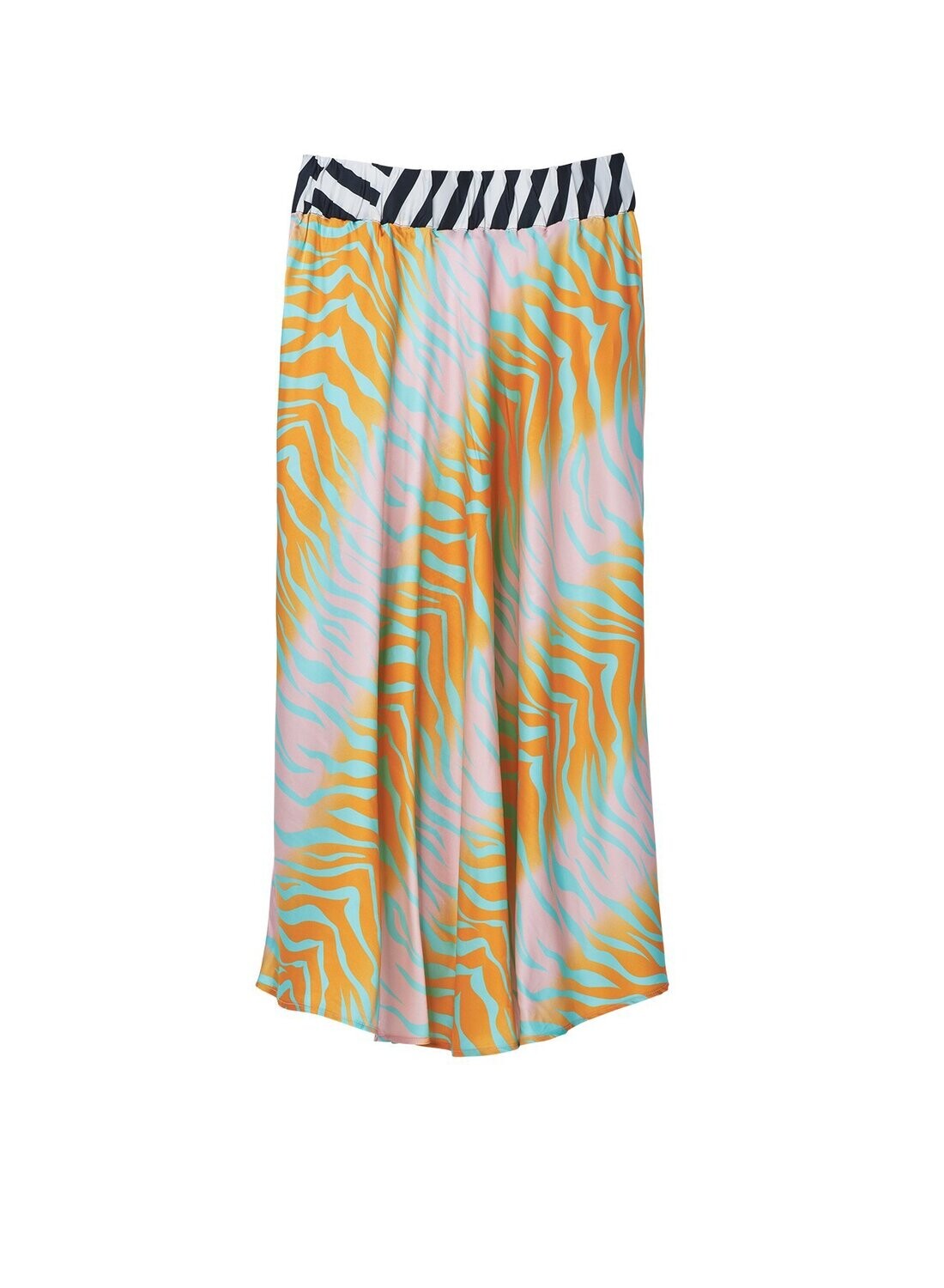 Golden Fusion Sara New Tiger Midi Skirt