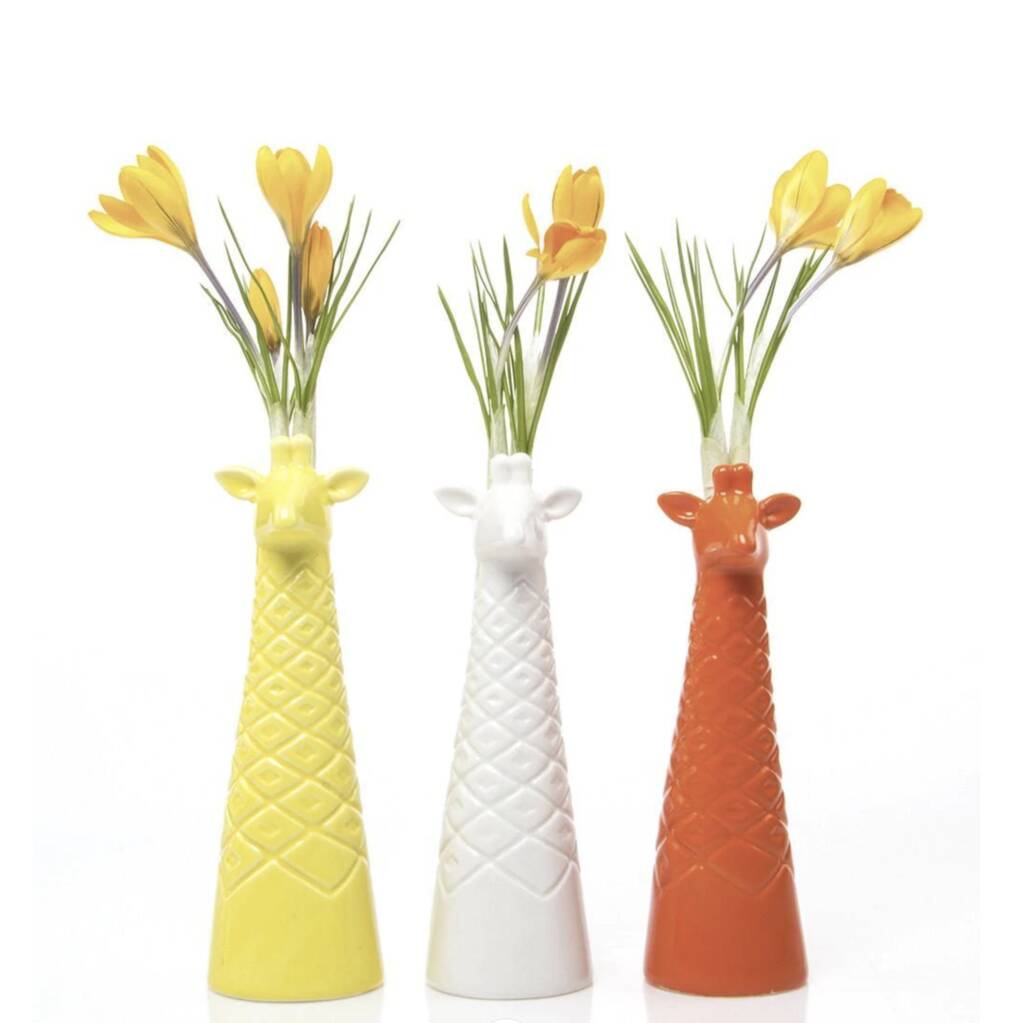 Porcelain Giraffe Vase