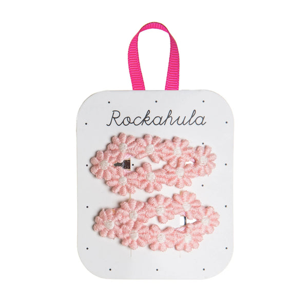 Rockahula Flower Crochet Clips Pink