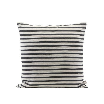 Black & Grey Stripe Cushion - 60x60cm