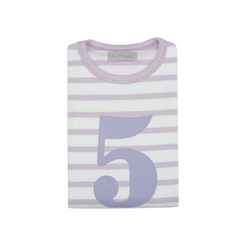 Bob & Blossom Breton Striped Number 5 T Shirt