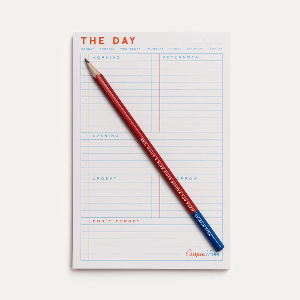 Hunter Paper Co. Crispin Finn The Day Notepad Planner