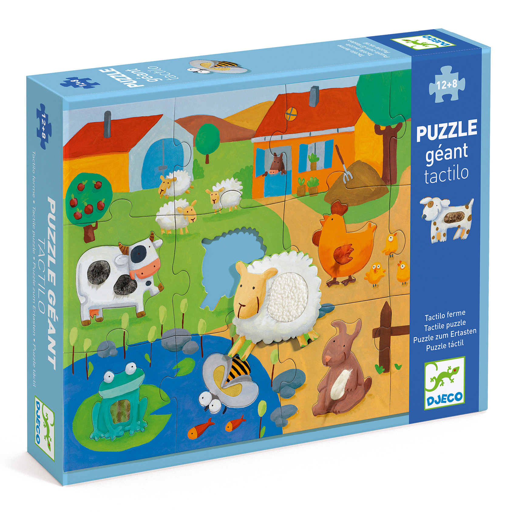 Tactilofarm giant tactile puzzle 20 pieces